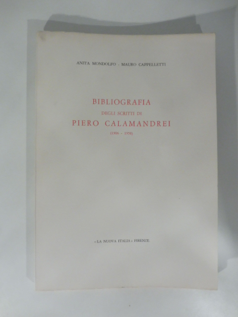 Bibliografia degli scritti di Piero Calamandrei (1906-1958)